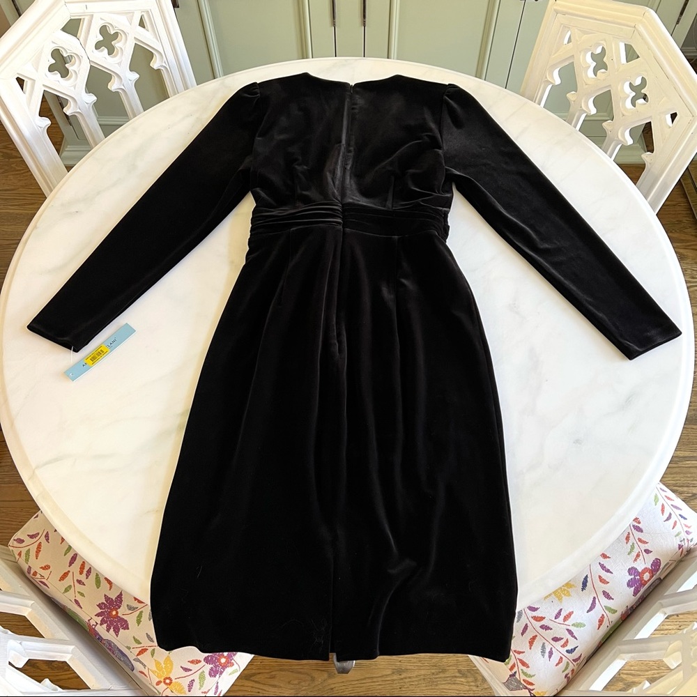 Antonio Melani Velvet Dress Black Sz 2 - Picture 8 of 13